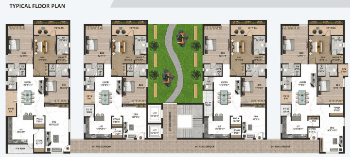 Modern apartment floor plan